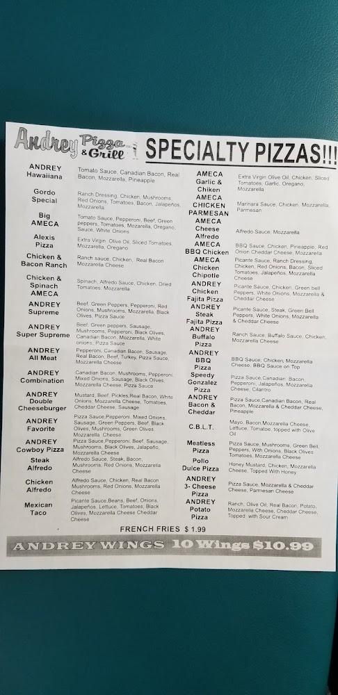 Andrey Pizza And Grill Menu image 4
